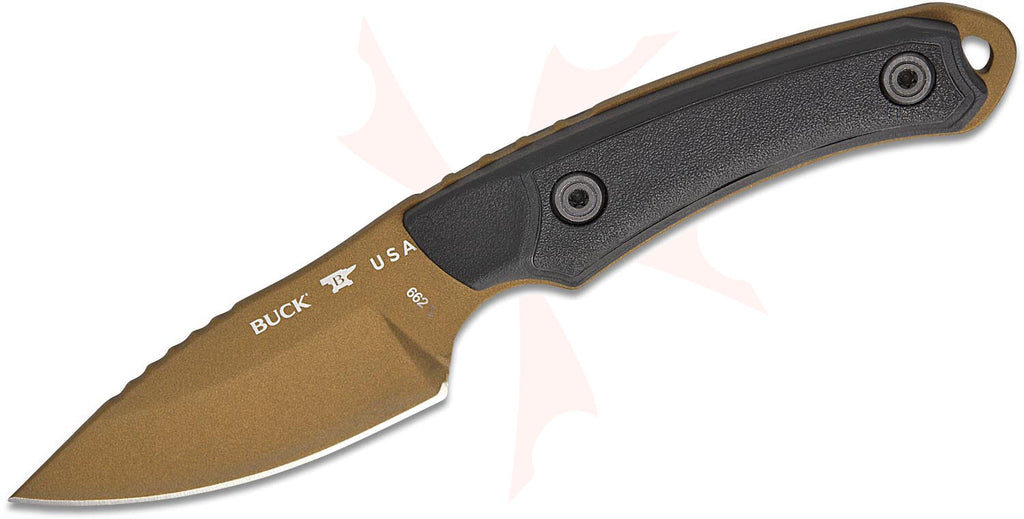 Buck 662 Alpha Scout Backcountry Fixed Blade Knife 2.875" 420HC Bronze Cerakote Drop Point