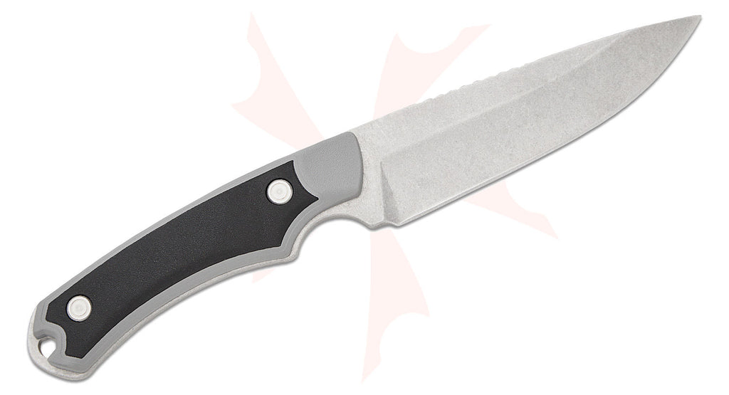 Buck 663 Alpha Guide Select Fixed Blade Knife 4.5" 420HC Stonewashed Drop Point, Gray GFN Handles with Versaflex Inserts with polyester sheath