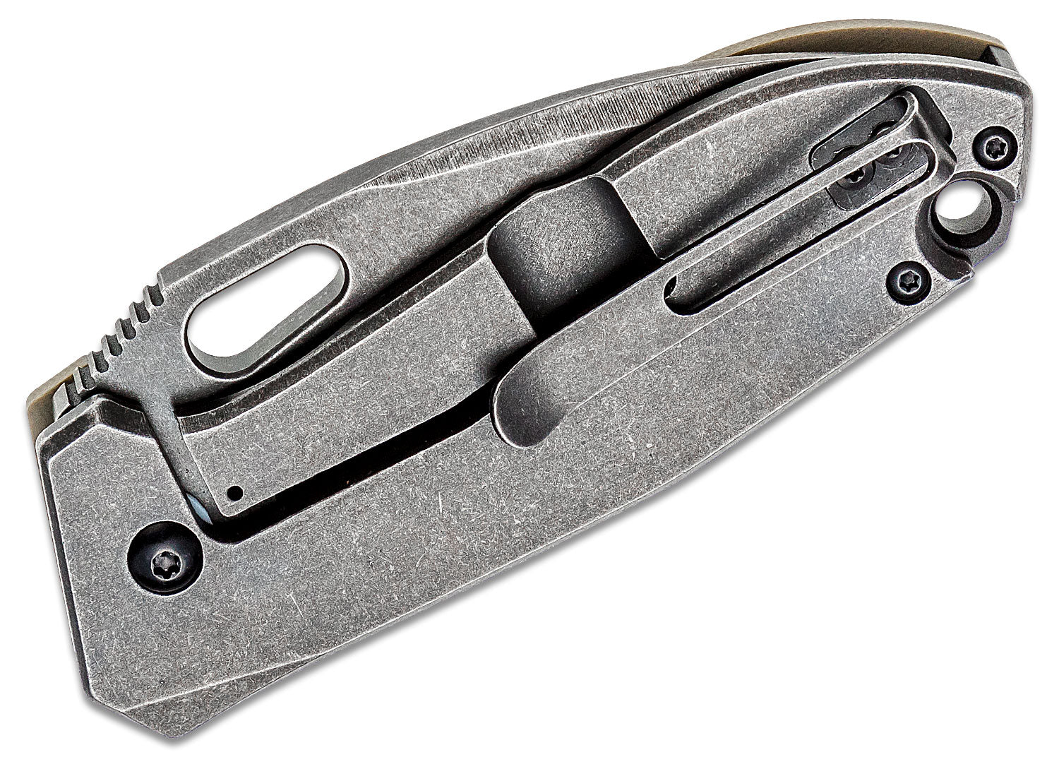 Columbia River CRKT 2440 Lucas Burnley Heron Folding Knife 2.926" Black Stonewashed Modified Wharncliffe