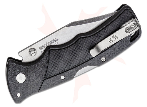 Cold Steel Verdict Folding Knife 3" 4116 Stonewashed Clip Point Blade, Black GFN Handles, Lockback - FL-C3CPSSZ